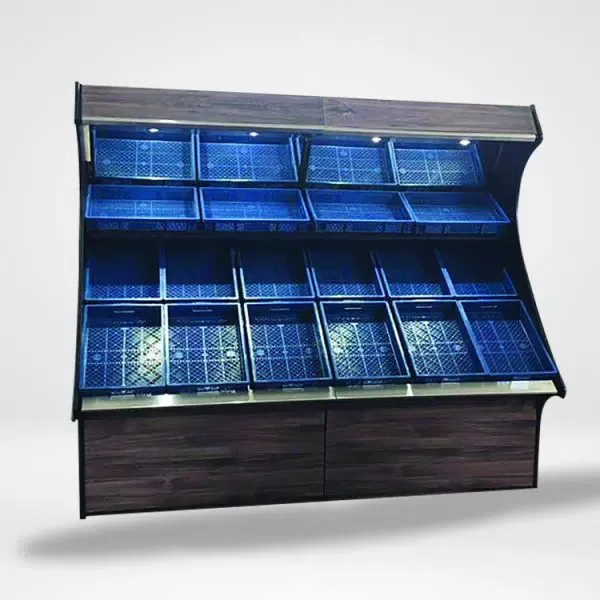 İki Katlı Aynalı Manav Reyonu