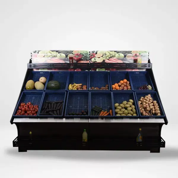 İki Katlı Aynalı Manav Reyonu