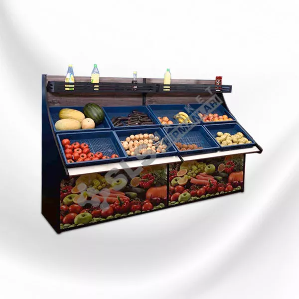 İki Katlı Aynalı Manav Reyonu