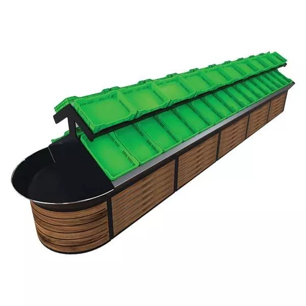 İki Katlı Aynalı Manav Reyonu